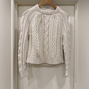 GAP Cream Cable Knit Sweater, size small